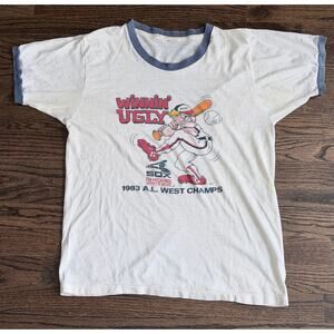 Vintage 80s Chicago White Sox Winnin' Ugly 1983 AL West Champs T-shirt Small